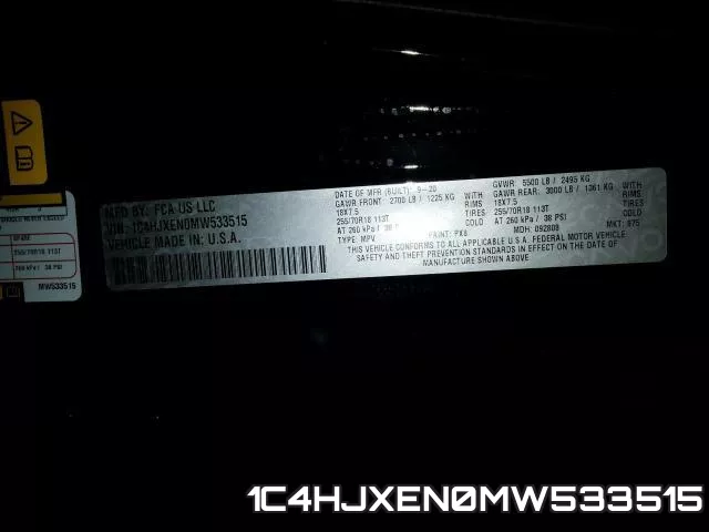 1C4HJXEN0MW533515 фото 2