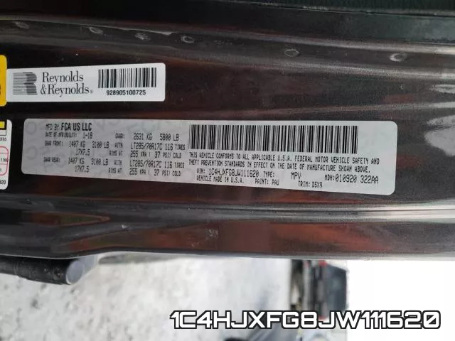 1C4HJXFG8JW111620 фото 2