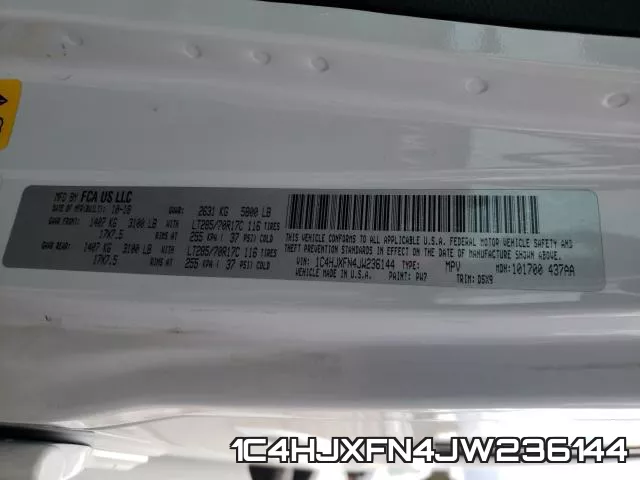 1C4HJXFN4JW236144 фото 2