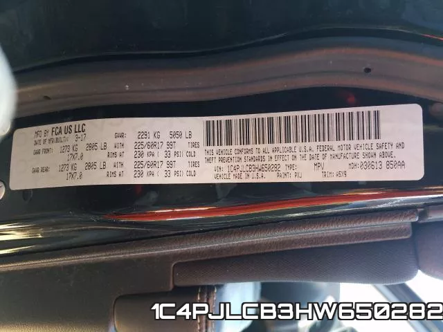 1C4PJLCB3HW650282 фото 2