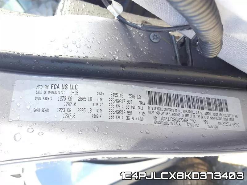 1C4PJLCX8KD373403 фото 2