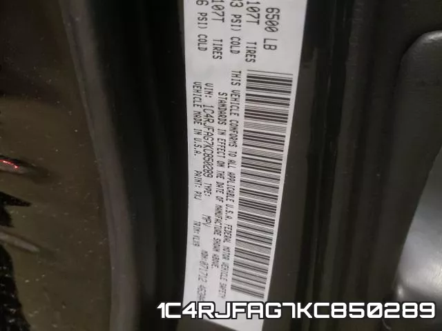 1C4RJFAG7KC850289 фото 2