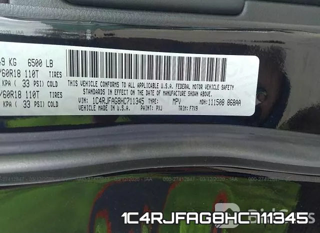 1C4RJFAG8HC711345 фото 9