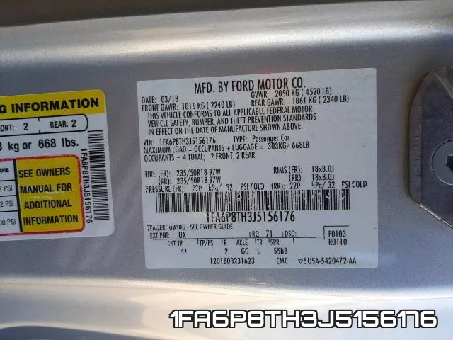 1FA6P8TH3J5156176 фото 2