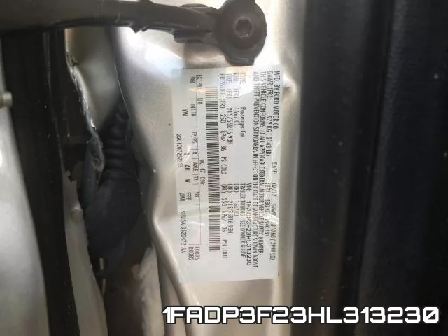 1FADP3F23HL313230 фото 2