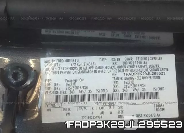 1FADP3K29JL295523 фото 10