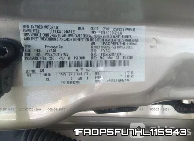 1FADP5FU7HL115943 фото 10