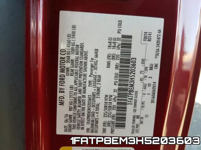 1FATP8EM3H5203603 фото 2