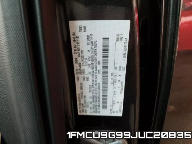 1FMCU9G99JUC20835 фото 2