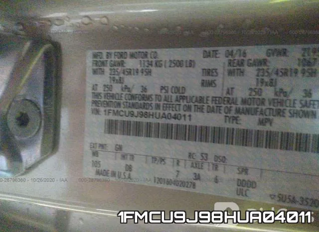 1FMCU9J98HUA04011 фото 10
