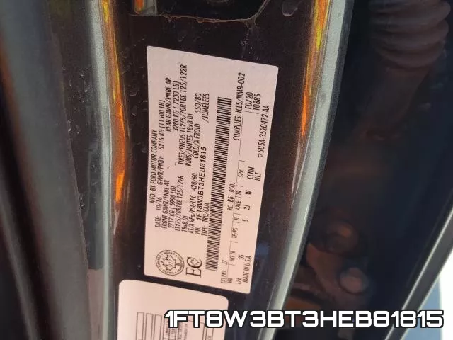 1FT8W3BT3HEB81815 фото 2