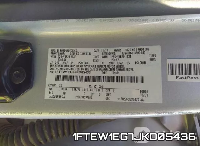 1FTEW1EG7JKD05436 фото 10