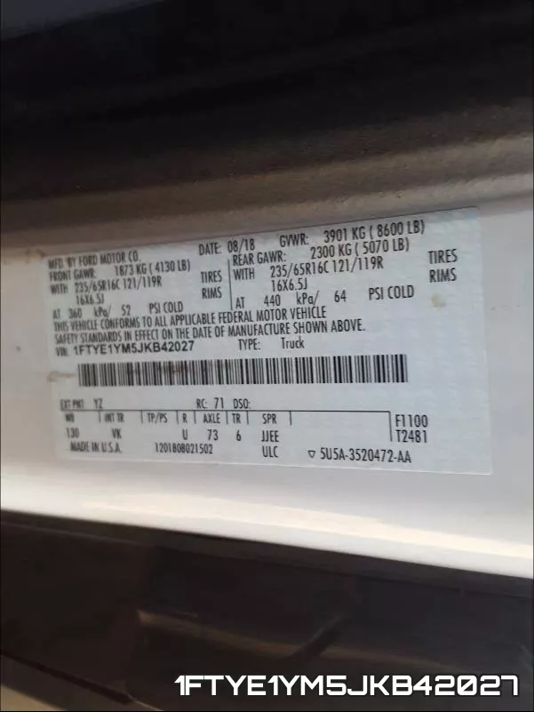 1FTYE1YM5JKB42027 фото 2