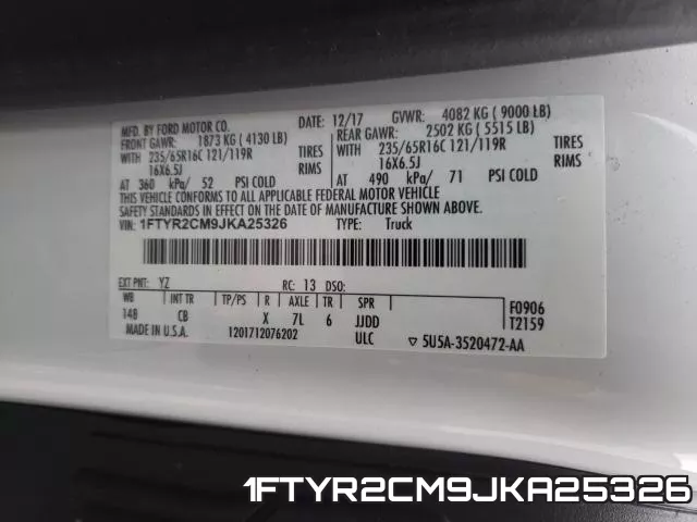 1FTYR2CM9JKA25326 фото 2