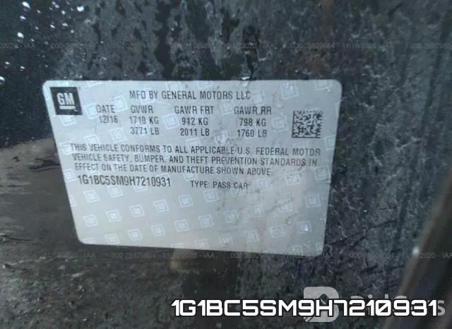 1G1BC5SM9H7210931 фото 10