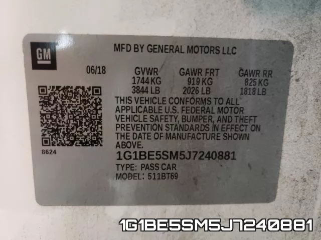 1G1BE5SM5J7240881 фото 2
