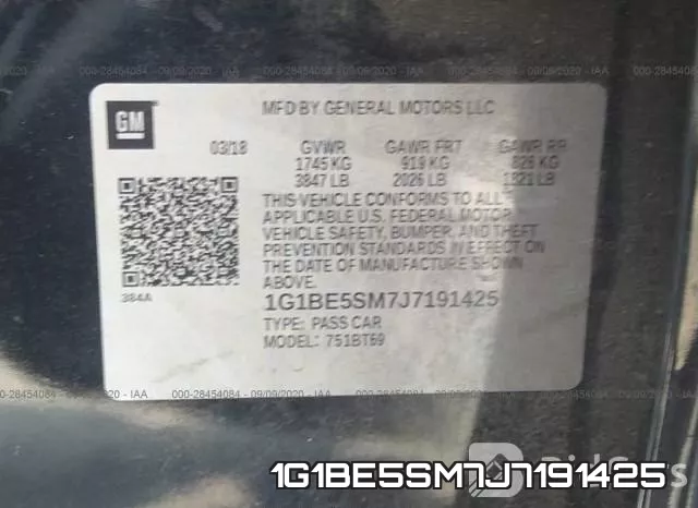 1G1BE5SM7J7191425 фото 10