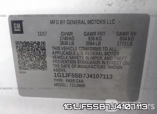 1G1JF5SB7J4107113 фото 7