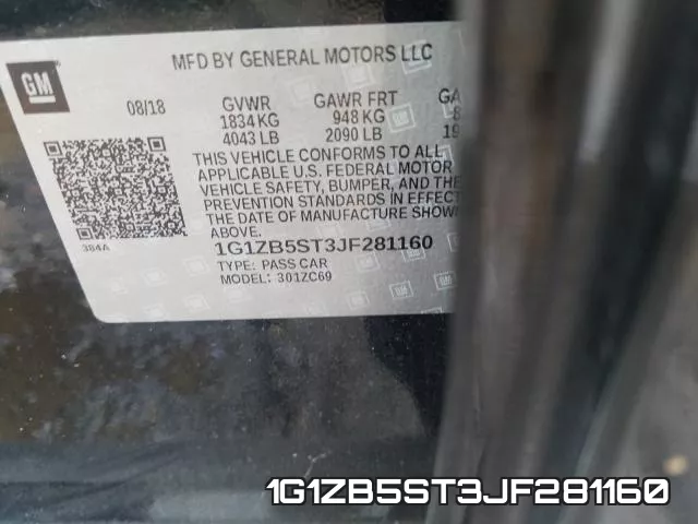 1G1ZB5ST3JF281160 фото 2