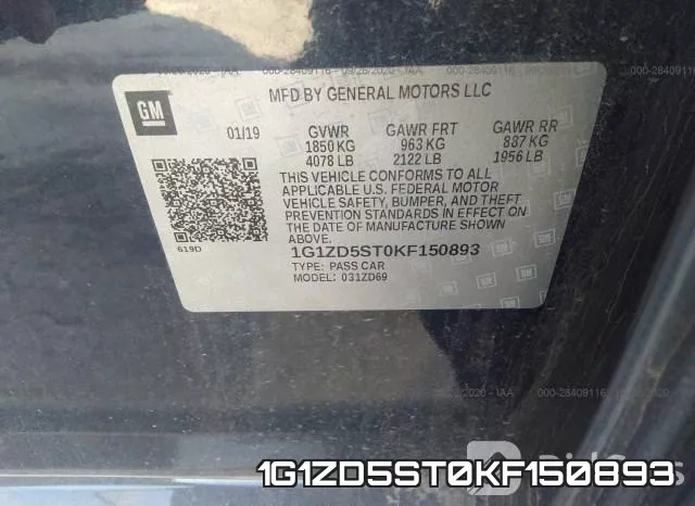 1G1ZD5ST0KF150893 фото 9