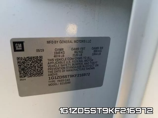 1G1ZD5ST9KF216972 фото 2