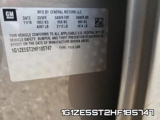 1G1ZE5ST2HF185747 фото 2