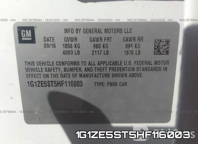 1G1ZE5ST5HF116003 фото 10