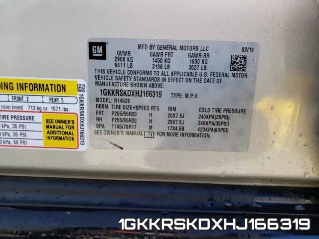 1GKKRSKDXHJ166319 фото 2