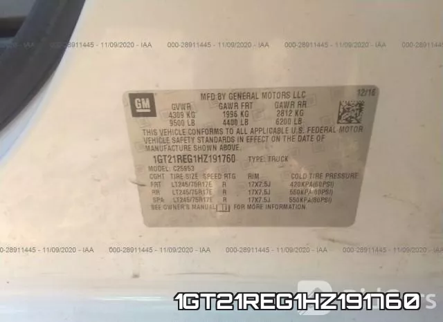 1GT21REG1HZ191760 фото 10