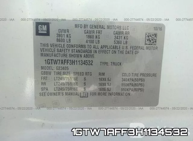 1GTW7AFF3H1134532 фото 10