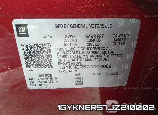 1GYKNERS7JZ210002 фото 10