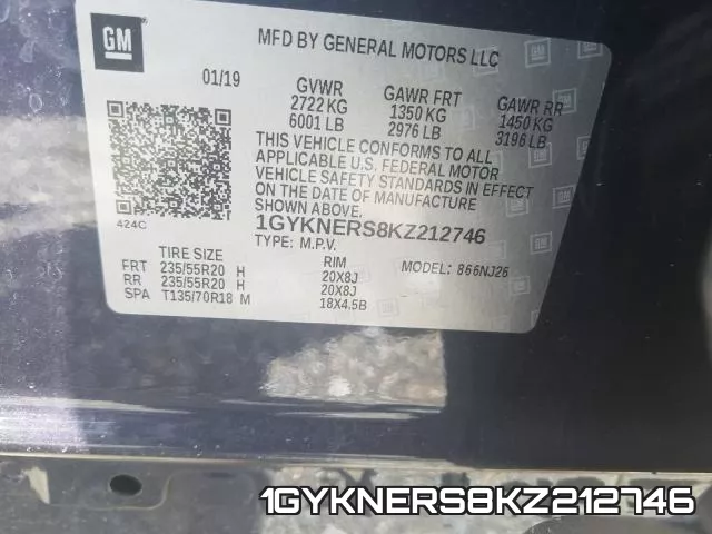 1GYKNERS8KZ212746 фото 2