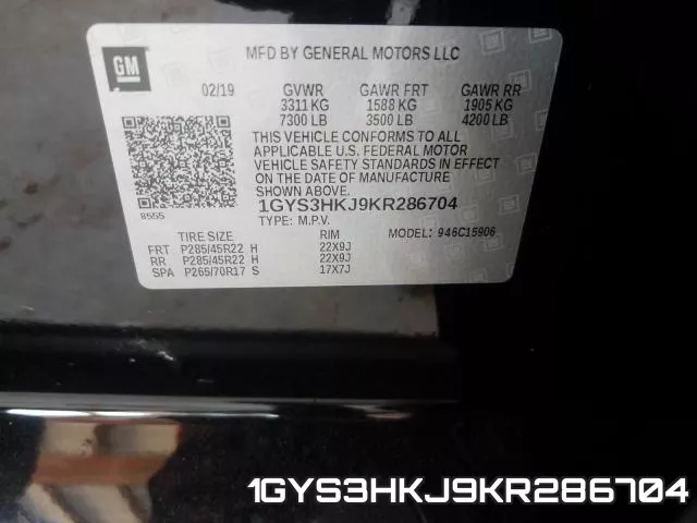 1GYS3HKJ9KR286704 фото 2