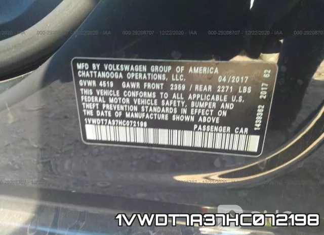 1VWDT7A37HC072198 фото 9
