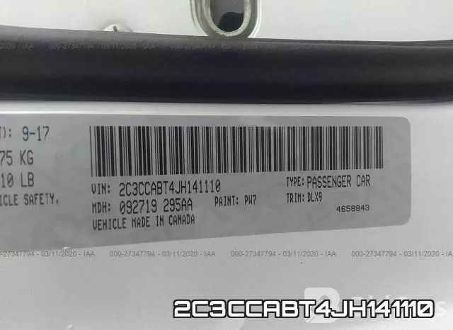 2C3CCABT4JH141110 фото 10
