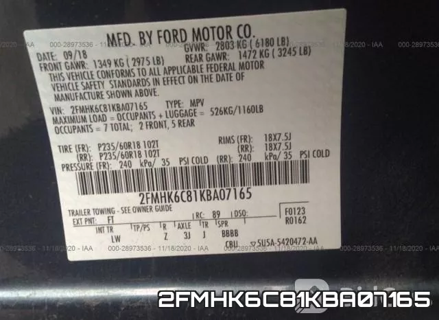 2FMHK6C81KBA07165 фото 10