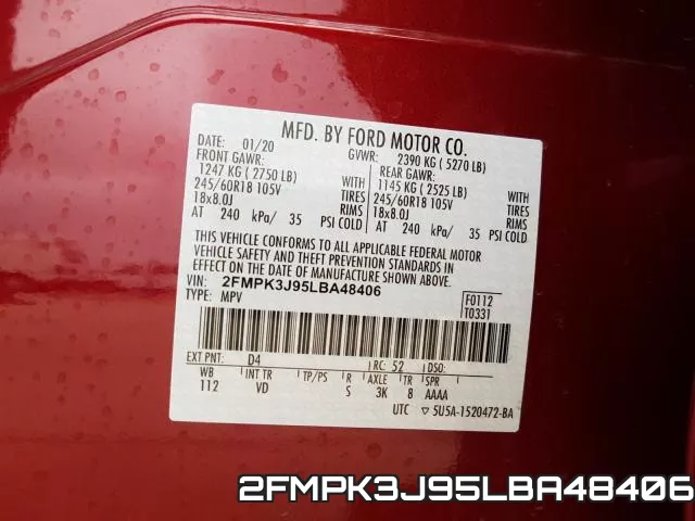 2FMPK3J95LBA48406 фото 2