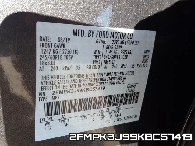 2FMPK3J99KBC57419 фото 2