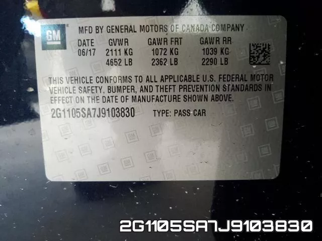 2G1105SA7J9103830 фото 2