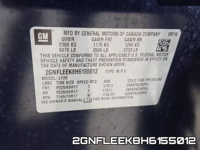2GNFLEEK8H6155012 фото 2