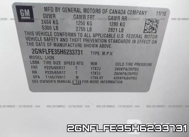 2GNFLFE35H6233731 фото 10