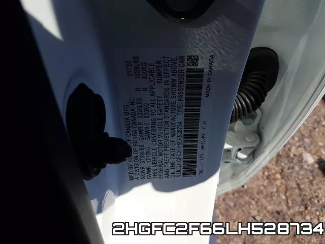 2HGFC2F66LH528734 фото 2