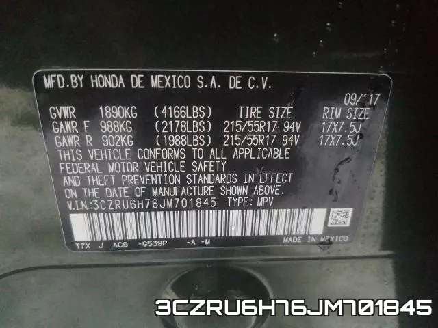 3CZRU6H76JM701845 фото 2