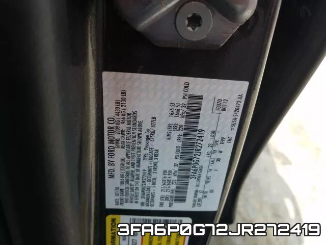 3FA6P0G72JR272419 фото 2