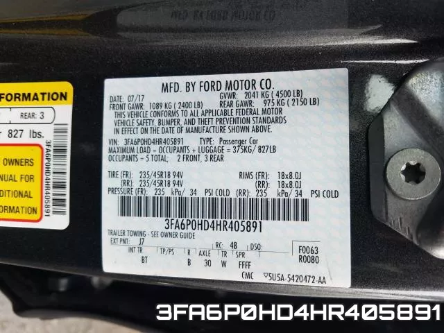 3FA6P0HD4HR405891 фото 2