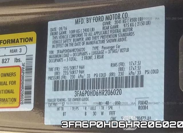 3FA6P0HD6HR206020 фото 10