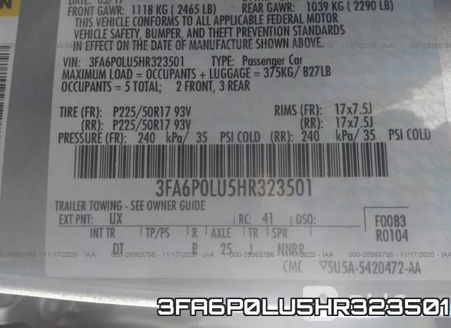 3FA6P0LU5HR323501 фото 10