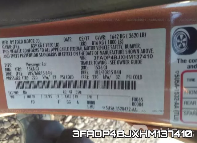 3FADP4BJXHM137410 фото 10