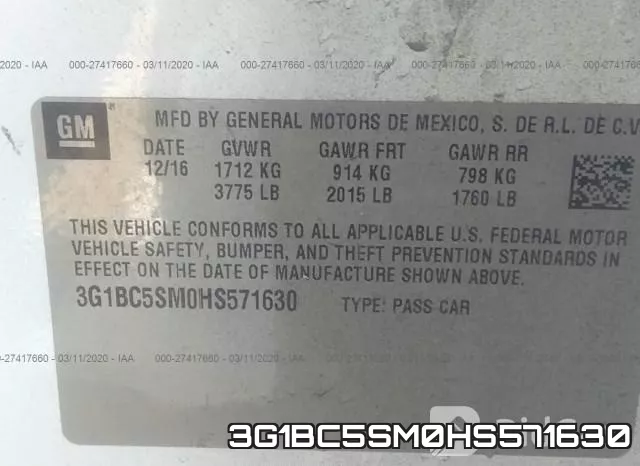 3G1BC5SM0HS571630 фото 10