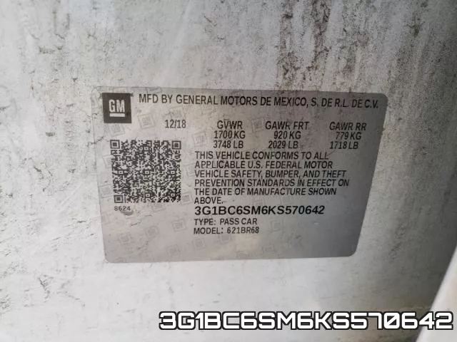 3G1BC6SM6KS570642 фото 2